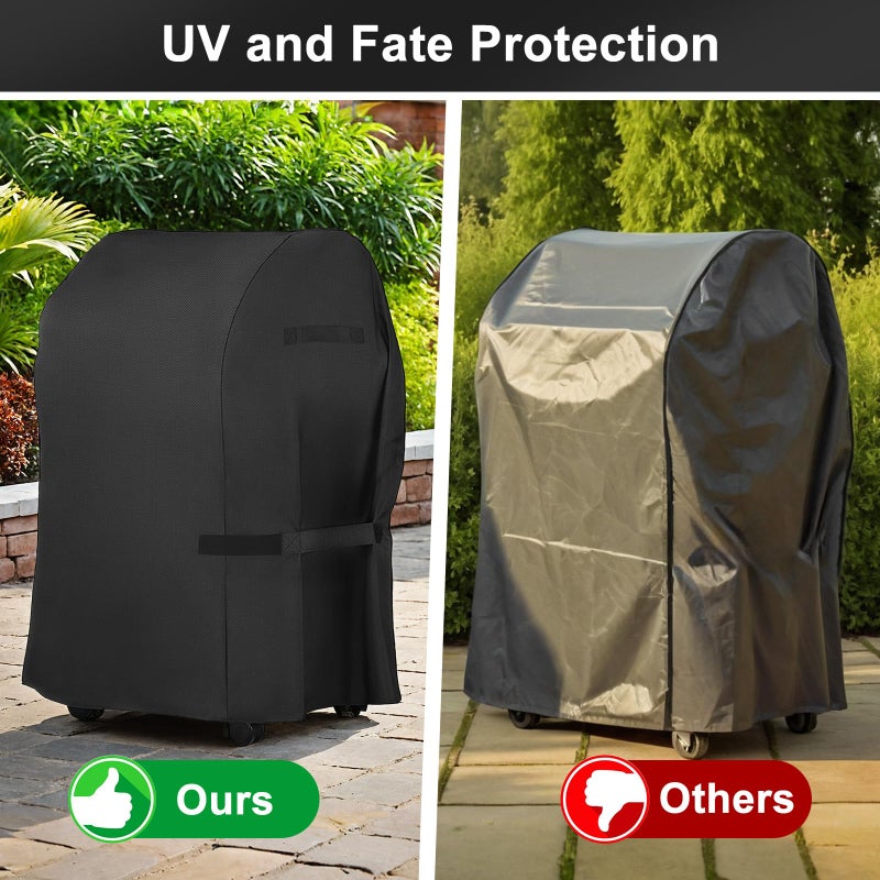 LBTING Grill Cover, 32-inch Heavy Duty 300D Oxford Waterproof Windproof UV Resistant BBQ Gas Grill Cover for Outdoor Barbecue Fit Most Brands Weber, Brinkmann, Char Broil, Holland - Image 5